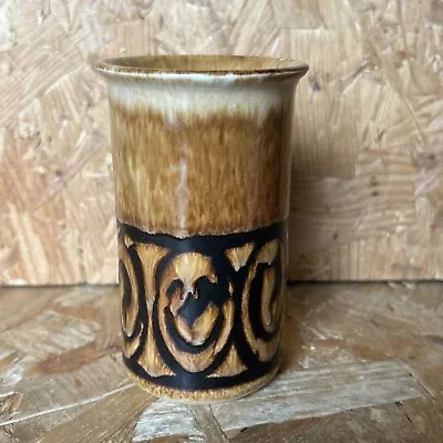 Buy Vintage Iden Rye Studio Pottery Vase Pot - Brown Swirl 11cm • 4.99£