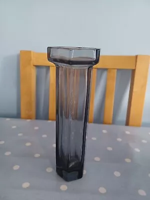 Buy Wedgewood Hexagonal Brutus Vase In Smoked Glass • 8.50£