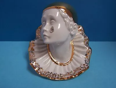 Buy Capodimonte Swarovski Pierrot Clown Figurine Porcelain Coloured Gems Rare  • 25£