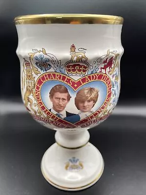 Buy Palissy Royal Worcester Porcelain Chalice Cup Wedding Charles & Diana • 11.99£