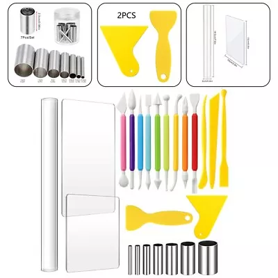 Buy Complete Pottery Tool Kit For Beginners Includes Acrylic Mud Boards And Trowels • 17.96£