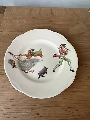 Buy VINTAGE ROYAL DOULTON NURSERY WARE PLATE  Old Mother Goose /Pied Piper 764873 • 5£