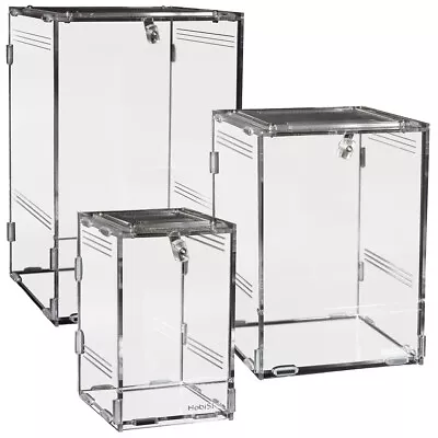 Buy HabiStat Clear Invertebrate Acrylic Terrarium Mantis Spider Home Enclosure S/M/L • 56.99£