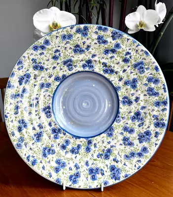 Buy Shelley 'Blue Pansy Chintz Charger ~ 35.5c Wall Plaque ~ Art Deco 1940's Vintage • 100£