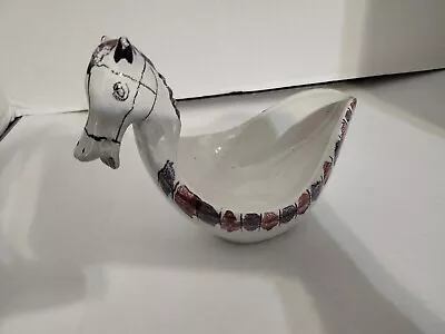 Buy Vintage Aldo RAYMOR LONDI BITOSSI WHITE Pottery Horse Dish Bowl Planter Italy • 37.27£