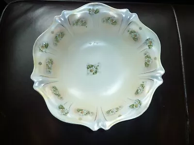 Buy Porcelain 11  Scalloped Bowl / Daisies - Made In Germany • 14.86£