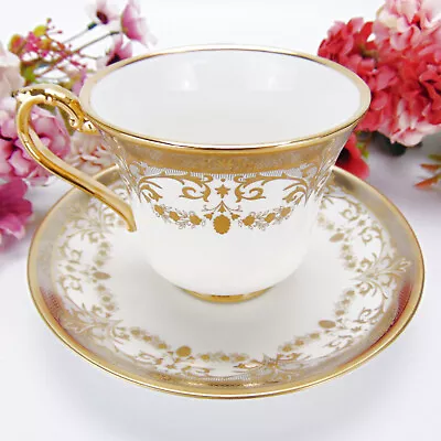 Buy De Lamerie Heavily Gilded Gold Chatsworth Garland Teacup And Saucer • 129.99£