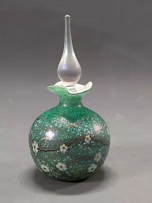 Buy Okra Signature Art Glass Perfume Bottle Green Charlock Limited Edition R.Golding • 54.95£