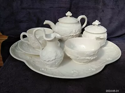 Buy Very Rare Antique C19th Reg`n Diamond Parian Ware Gentlemans Tea Set Minton ? • 165£