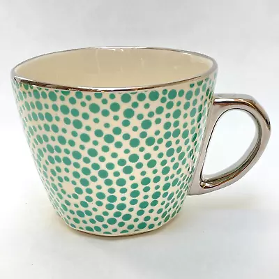 Buy Whittard Of Chelsea Large Green Polka Dot Spotty Mug Cup DAPPLE Lustre Stoneware • 12.99£