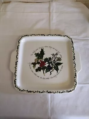 Buy Portmerion Holly And Ivy Square Serving Platter • 25£