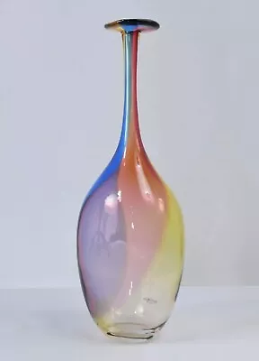 Buy KOSTA BODA FIDJI RAINBOW SWEDISH ART GLASS BOTTLE VASE By ENGMAN SIGNED & NUMBER • 135.13£