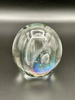 Buy ROBERT EICKHOLT ART GLASS Large Dichroic Iridescent Bubble Paperweight Signed • 91.33£