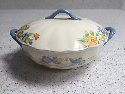 Buy Antique Grindley England - Creampetal Lilac Covered Serving / Casserole Dish • 25£