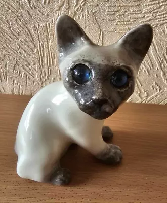 Buy Winstanley Cat Size 1 Cathedral Glass Eyes Siamese Kitten Sitting • 33£