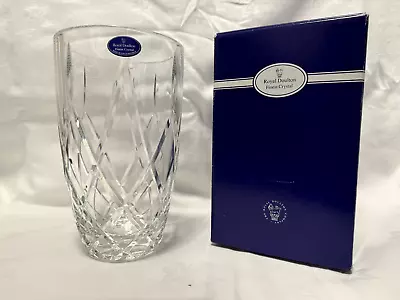 Buy Royal Doulton Finest Crystal Spring Prague 8  Line Vase With Box • 20£