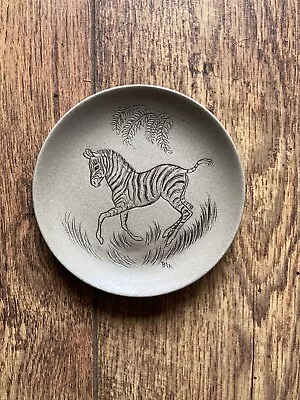 Buy Retro/Vintage Poole Pottery Stoneware Plate Zebra Barbara Linley Adams 5in Dia • 6.99£
