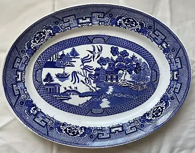 Buy Rare Vintage Royal China Willow Ware Blue & White Oval Serving Platter 13 X10  • 23.30£