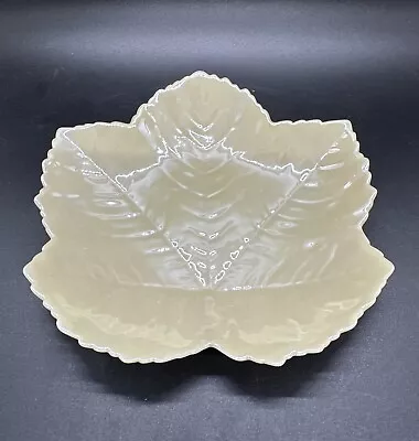 Buy Vintage Irish Delicate China Belleek Leaf Dish Green Mark • 7.46£