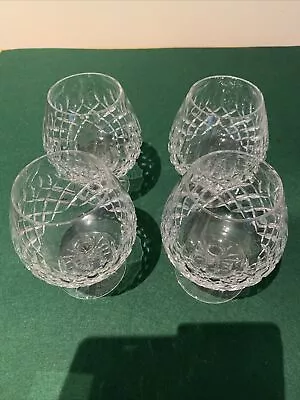 Buy 4 Cut Glass Crystal Brandy Glasses 13cm Tall In VGC • 30£