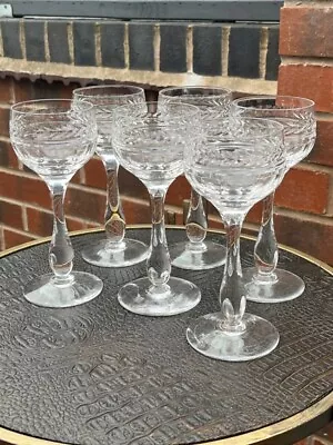 Buy Vintage Stuart Crystal Arundel Hock Wine Glasses X 6 • 125£