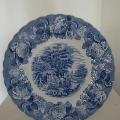Buy Enoch Wood's English Scenery Blue And White Plate 9.5 Inches In VGC • 7.50£