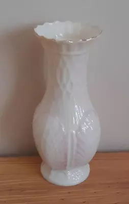 Buy Belleek Pottery Pink Shell Tall Vase First Gold Mark 1980-1993 • 22.79£