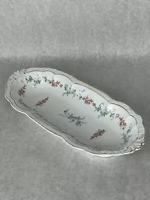 Buy Bavarian China Multi Color Floral Oval Relish Dish 12” • 13.98£