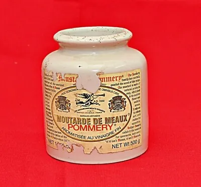 Buy Old Vintage Moutarde De Meaux Pommery Mustard Empty Jar Crock French Stoneware • 67.13£