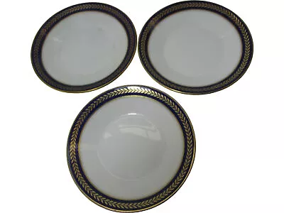 Buy Coalport Blue Wheat Saucers Bone China Gold Blue Trim 14.4cm • 10£