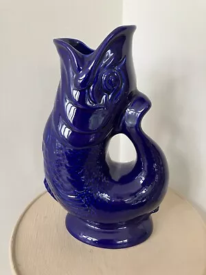 Buy Large Wade Ceramics Blue Gluggle Jug Vase 27.5cm • 29.99£