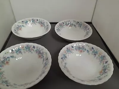 Buy Wedgwood Angela Bone China  - 4 X Cereal Bowls (Fluted Edge) Backstamped S/S • 17.10£