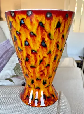 Buy Anita Harris Large Conical Vase - Tortoiseshell Glaze • 70£