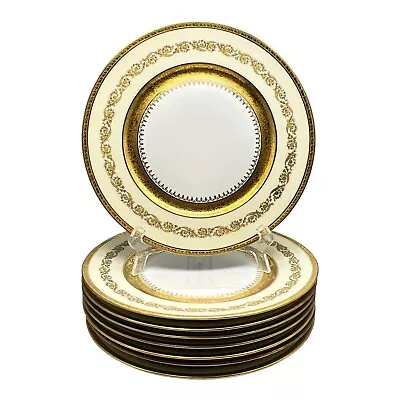 Buy Ceralene Large Dinner Plate Imperiale Raynaud Limoges France Gold Encrusted 8Pc • 869.60£