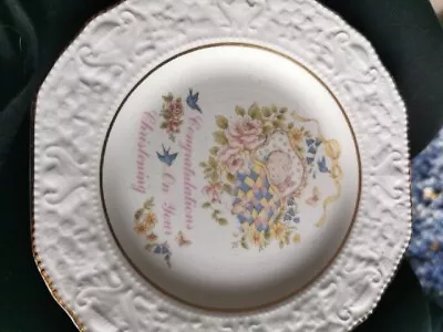 Buy Prinknash Abbey Pottery Christening Plate - Vintage -In Box • 0.99£
