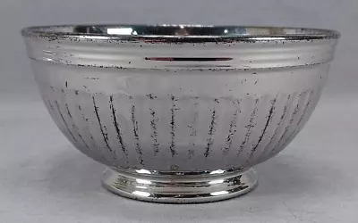 Buy 19th Century British Ribbed Silver Luster Earthenware Waste Bowl • 93.19£