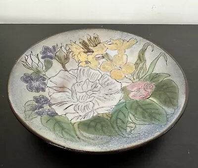 Buy Vintage Chelsea Studio Pottery Handpainted Dish Bowl Flowers  • 15£