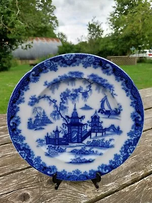 Buy Antique Flow Blue William Ridgway WB & Co Opaque Granite China Whampoa Rare 1840 • 25£