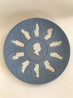 Buy Wedgwood Blue Jasper Large 40TH Anniversary Plate In Excellent Condition. • 14.99£