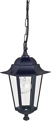 Buy Outdoor Hanging Lantern Light Black Aluminium Victorian Garden Chain 230V • 12.99£