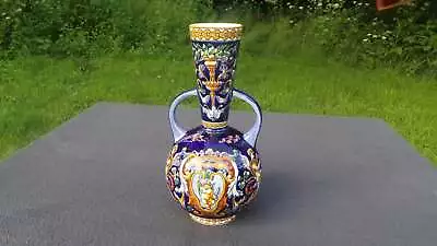 Buy GIEN French Vase, Italian Renaissance Majolica Pattern Vase Polychrome Hand Pain • 208.24£