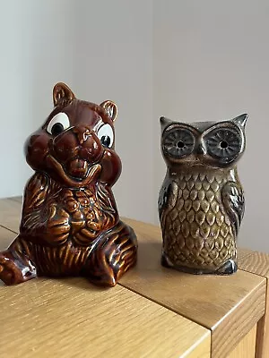 Buy Guernsey Pottery Owl And Sylvac Chipmunk Money Box • 12£