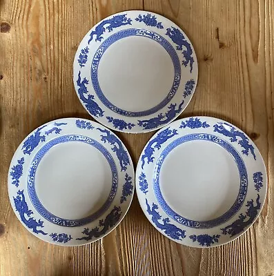 Buy Cauldon China Blue & White Dragon Early 20th-C Salad / Luncheon Plates X 3 9.5  • 18£