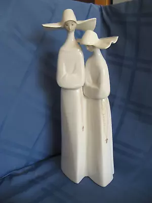 Buy Vintage Retired Lladro  Figure #4611 Of Two Nuns With Rosary Beads • 39.99£
