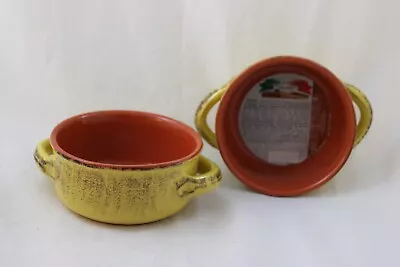 Buy De Silva 2 Chili / Soup Bowls Pottery Terre D'Umbria Yellow Italy Terracotta • 23.29£