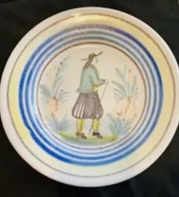 Buy ANTIQUE C.1880 FRENCH COUNTRY Pottery Faience QUIMPER Decorative & Usable Plate • 59.75£