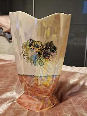 Buy Vintage Arthur Wood Vase Pottery Art Deco Large Lustre Floral 34 Cm 13.5  High • 20£