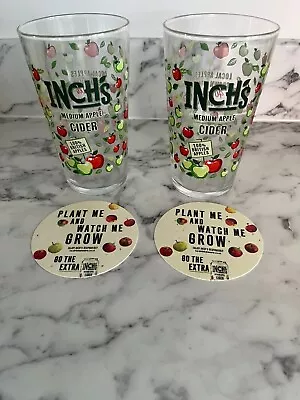 Buy 2x Inch's Apple Cider One Pint 20oz Glass M22 + 2x Plantable Coaster In Gift Box • 17.99£
