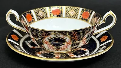 Buy Royal Crown Derby 'Cream Soup Cup & Saucer' Old Imari 1128 With Matching Dates • 185.95£