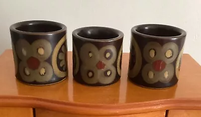 Buy Vintage (1960’s). Denby Arabesque Egg Cups X 3. • 13.99£